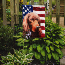 Load image into Gallery viewer, Irish Setter Dog American Flag Garden Flag - Outdoor Decorative Yard Flag CK6570GF