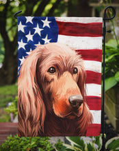 Load image into Gallery viewer, Irish Setter Dog American Flag Garden Flag - Outdoor Decorative Yard Flag CK6570GF