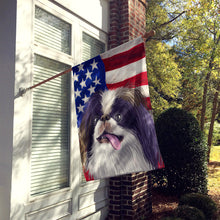Load image into Gallery viewer, Japanese Chin American Flag Flag Canvas House Size CK6580CHF