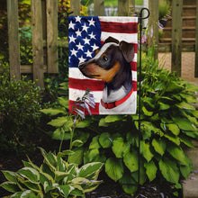Load image into Gallery viewer, Japanese Terrier American Flag Garden Flag - Outdoor Decorative Yard Flag CK6582GF