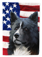 Load image into Gallery viewer, Karelian Bear Dog American Flag Garden Flag - Outdoor Decorative Yard Flag CK6586GF