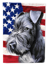 Load image into Gallery viewer, Kerry Blue Terrier American Flag Flag Canvas House Size CK6590CHF