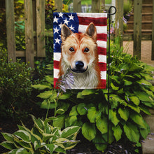 Load image into Gallery viewer, Korean Jindo American Flag Garden Flag - Outdoor Decorative Yard Flag CK6596GF