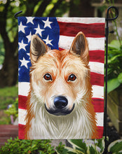 Load image into Gallery viewer, Korean Jindo American Flag Garden Flag - Outdoor Decorative Yard Flag CK6596GF