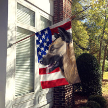 Load image into Gallery viewer, Kunming Wolfdog American Flag Flag Canvas House Size CK6598CHF