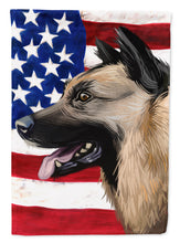 Load image into Gallery viewer, Kunming Wolfdog American Flag Flag Canvas House Size CK6598CHF