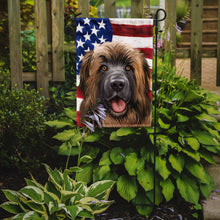 Load image into Gallery viewer, Leonberger American Flag Garden Flag - Outdoor Decorative Yard Flag CK6606GF