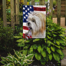 Load image into Gallery viewer, Lhasa Apso American Flag Garden Flag - Outdoor Decorative Yard Flag CK6607GF