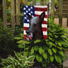 Load image into Gallery viewer, Mexican Hairless Dog American Flag Garden Flag - Outdoor Decorative Yard Flag CK6614GF