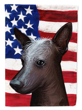 Load image into Gallery viewer, Mexican Hairless Dog American Flag Garden Flag - Outdoor Decorative Yard Flag CK6614GF