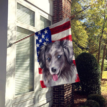 Load image into Gallery viewer, Miniature American Shepherd American Flag Flag Canvas House Size CK6615CHF