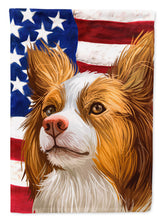 Load image into Gallery viewer, Miniature Australian Shepherd American Flag Garden Flag - Outdoor Decorative Yard Flag CK6616GF