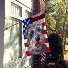 Load image into Gallery viewer, Miniature Schnauzer Dog American Flag Flag Canvas House Size CK6619CHF