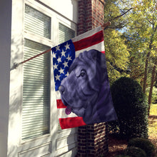 Load image into Gallery viewer, Miniature Shar Pei Dog American Flag Flag Canvas House Size CK6620CHF