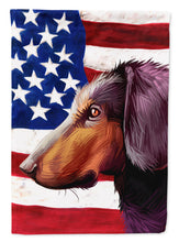 Load image into Gallery viewer, Montenegrin Mountain Hound American Flag Garden Flag - Outdoor Decorative Yard Flag CK6621GF