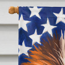 Load image into Gallery viewer, Moscow Watchdog Dog American Flag Flag Canvas House Size CK6622CHF