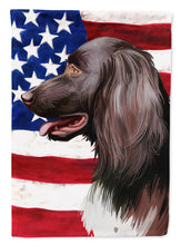 Load image into Gallery viewer, Small Munsterlander Dog American Flag Flag Canvas House Size CK6624CHF