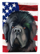 Load image into Gallery viewer, Newfoundland Dog American Flag Flag Canvas House Size CK6626CHF