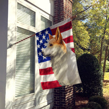 Load image into Gallery viewer, Norrbottenspets Dog American Flag Flag Canvas House Size CK6628CHF