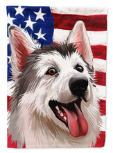 Load image into Gallery viewer, Northern Inuit Dog American Flag Flag Canvas House Size CK6629CHF