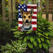 Load image into Gallery viewer, Norwegian Lundehund Dog American Flag Garden Flag - Outdoor Decorative Yard Flag CK6632GF