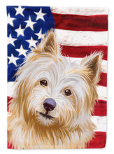 Load image into Gallery viewer, Norwich Terrier Dog American Flag Flag Canvas House Size CK6633CHF