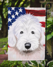 Load image into Gallery viewer, Old English Sheepdog American Flag Garden Flag - Outdoor Decorative Yard Flag CK6635GF