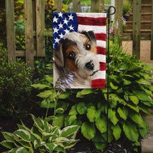 Load image into Gallery viewer, Parson Russell Terrier American Flag Garden Flag - Outdoor Decorative Yard Flag CK6637GF