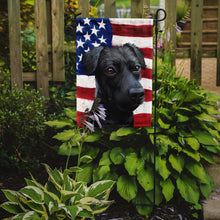 Load image into Gallery viewer, Patterdale Terrier Dog American Flag Garden Flag - Outdoor Decorative Yard Flag CK6638GF