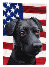 Load image into Gallery viewer, Patterdale Terrier Dog American Flag Garden Flag - Outdoor Decorative Yard Flag CK6638GF