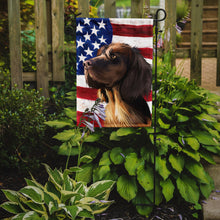 Load image into Gallery viewer, Picardy Spaniel Dog American Flag Garden Flag - Outdoor Decorative Yard Flag CK6645GF