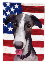 Load image into Gallery viewer, Polish Greyhound Dog American Flag Garden Flag - Outdoor Decorative Yard Flag CK6651GF