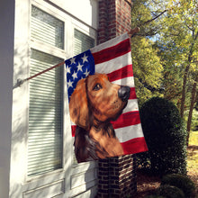 Load image into Gallery viewer, Polish Hound Dog American Flag Flag Canvas House Size CK6652CHF