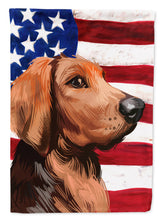 Load image into Gallery viewer, Polish Hound Dog American Flag Garden Flag - Outdoor Decorative Yard Flag CK6652GF