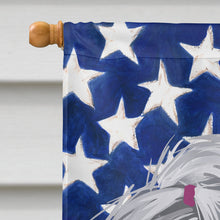 Load image into Gallery viewer, Polish Lowland Sheepdog American Flag Flag Canvas House Size CK6654CHF