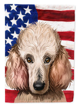 Load image into Gallery viewer, Poodle Dog American Flag Garden Flag - Outdoor Decorative Yard Flag CK6657GF