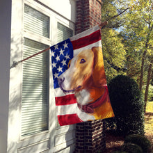 Load image into Gallery viewer, Posavac Hound Dog American Flag Flag Canvas House Size CK6662CHF