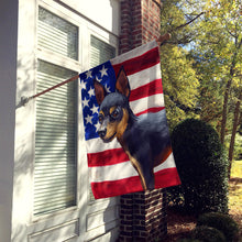 Load image into Gallery viewer, Prague Ratter Dog American Flag Flag Canvas House Size CK6663CHF
