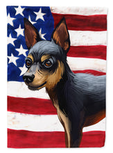 Load image into Gallery viewer, Prague Ratter Dog American Flag Flag Canvas House Size CK6663CHF
