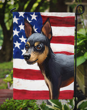 Load image into Gallery viewer, Prague Ratter Dog American Flag Garden Flag - Outdoor Decorative Yard Flag CK6663GF