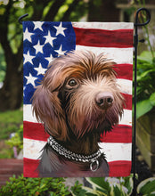 Load image into Gallery viewer, Pudelpointer Dog American Flag Garden Flag - Outdoor Decorative Yard Flag CK6664GF