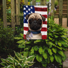 Load image into Gallery viewer, Pug Dog American Flag Garden Flag - Outdoor Decorative Yard Flag CK6665GF