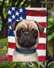 Load image into Gallery viewer, Pug Dog American Flag Garden Flag - Outdoor Decorative Yard Flag CK6665GF