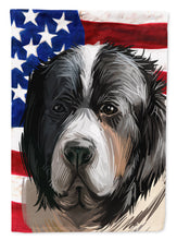 Load image into Gallery viewer, Pyrenean Mastiff Dog American Flag Garden Flag - Outdoor Decorative Yard Flag CK6669GF