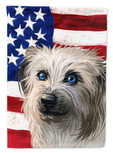 Load image into Gallery viewer, Pyrenean Shepherd Dog American Flag Garden Flag - Outdoor Decorative Yard Flag CK6670GF