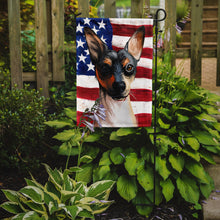 Load image into Gallery viewer, Ratonero Valenciano Dog American Flag Garden Flag - Outdoor Decorative Yard Flag CK6674GF
