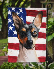 Load image into Gallery viewer, Ratonero Valenciano Dog American Flag Garden Flag - Outdoor Decorative Yard Flag CK6674GF