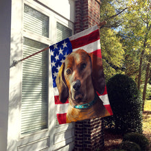 Load image into Gallery viewer, Redbone Coonhound Dog American Flag Flag Canvas House Size CK6675CHF