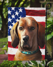 Load image into Gallery viewer, Redbone Coonhound Dog American Flag Garden Flag - Outdoor Decorative Yard Flag CK6675GF