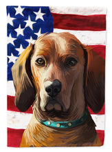 Load image into Gallery viewer, Redbone Coonhound Dog American Flag Garden Flag - Outdoor Decorative Yard Flag CK6675GF